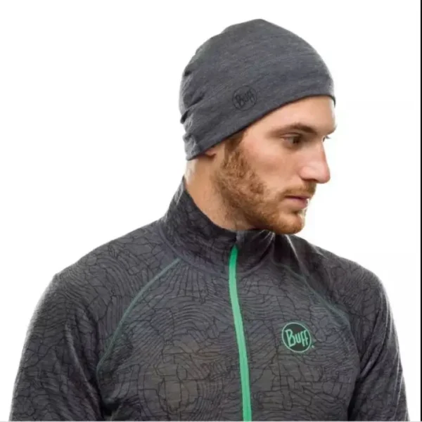 کلاه باف مدل merino light weight beinei solid grey