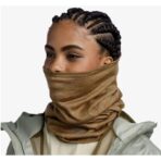 دستمال سر و گردن باف مدل merino light weight multistripes coyote