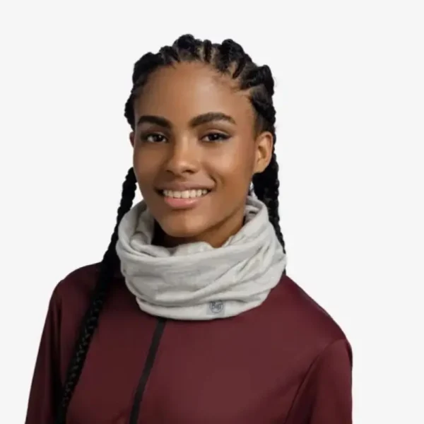 دستمال سر و گردن باف مدل merino light weight solid cloud