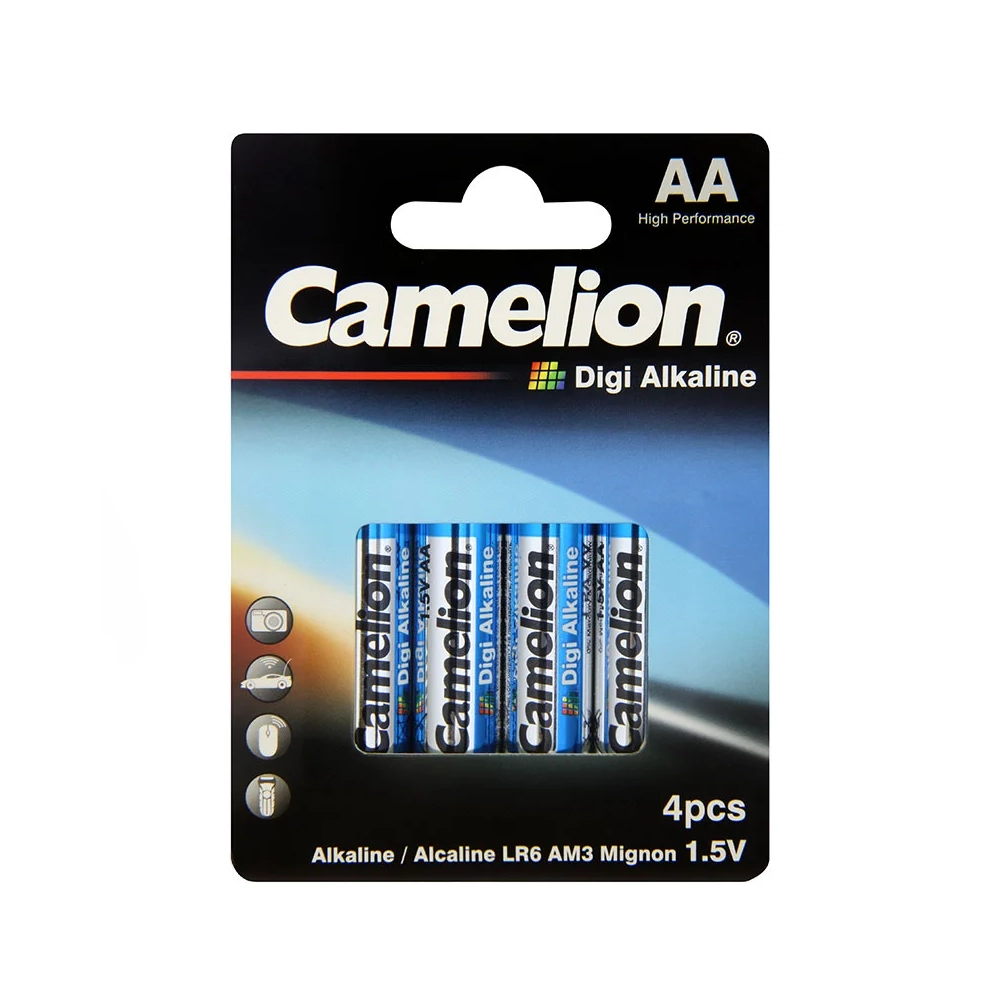 Camelion-Battry-LR6-PP4DG-3+1 باتری قلمی کارتی آلکالاین مدل Digi Alkaline AA مجموعه 4 عددی