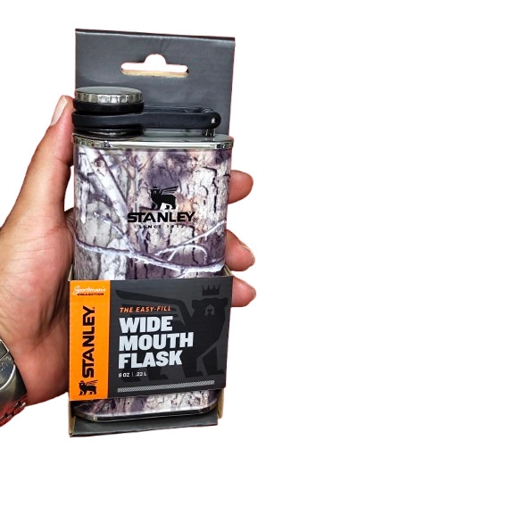 قمقمه کتابی استنلی طرح استتار Stanley Wide Mouth Flask Mossy OAK 230 CC